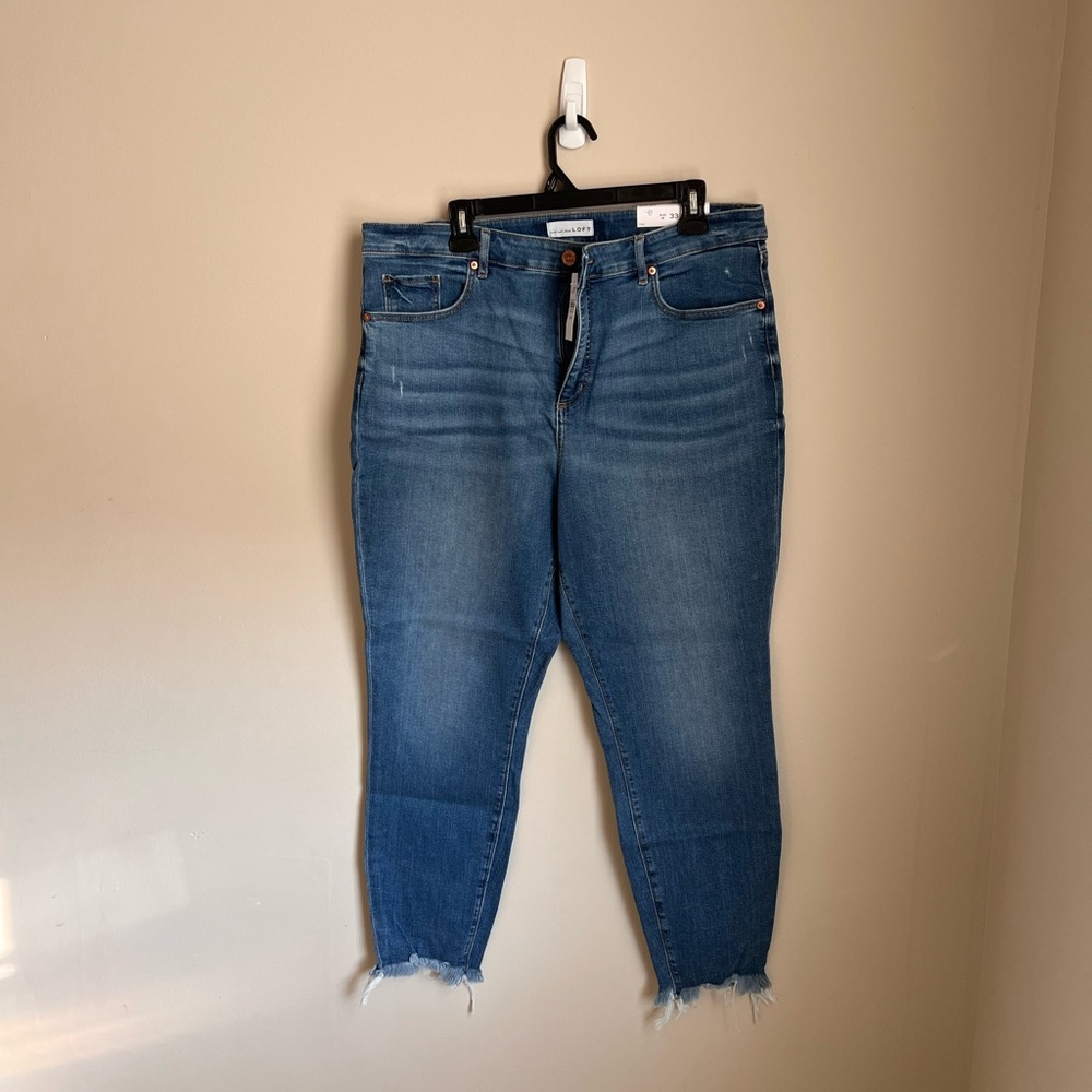 LOFT Mid-Wash Cropped Jeans